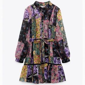 Zara printed short dress